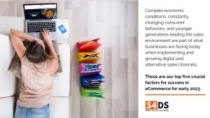 Woman searching for items at S4DS’s ecommerce solution